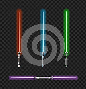 Realistic 3d Detailed Color Jedi Knights Set. Vector