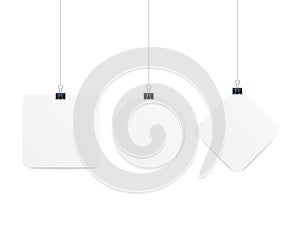 Realistic 3d Detailed Shape Hanger Dangler Or Banner. Vector