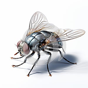 Realistic 3d Fly With Extended Wings - High-key Lighting photo