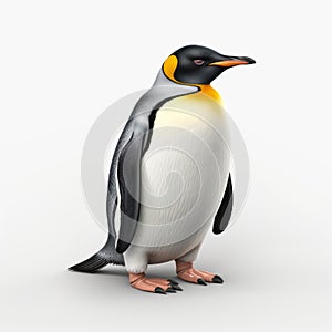Realistic 3d Penguin Model With High-key Lighting photo