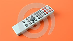 Realistic 3d Remote Control On Orange Background