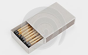 3d Render of Box of Matches