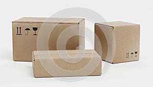 3D Render of Carboard Boxes