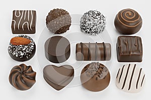 3D Render of Chocolate Boxes
