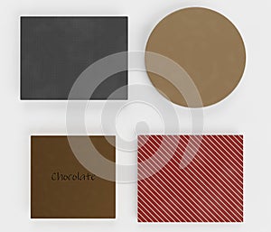 3D Render of Chocolate Boxes
