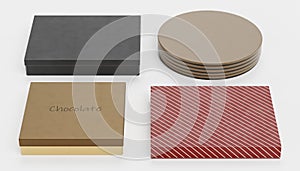 3D Render of Chocolate Boxes