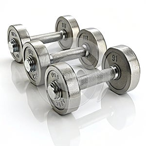 A set of weights 3D rendered design photo