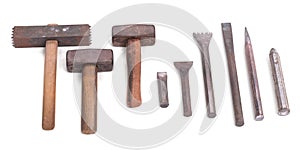 3d Render of Stonemasonry Tool Set photo