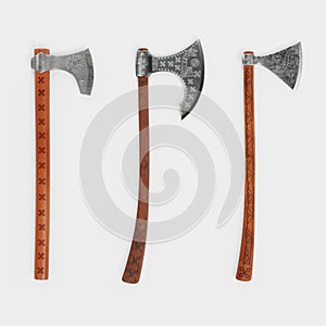 3D Render of Viking Axes