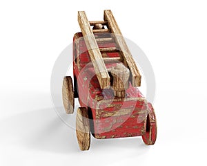 Realistic 3d render of wooden toys photo