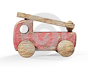 Realistic 3d render of wooden toys photo