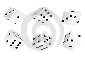 Realistic 3d rolling dice