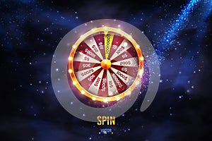 Realistic 3d spinning fortune photo