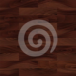 Realistic Dark Brown Wood textured seamless pattern. Wooden plank, board, natural brown floor or wall repeat texture