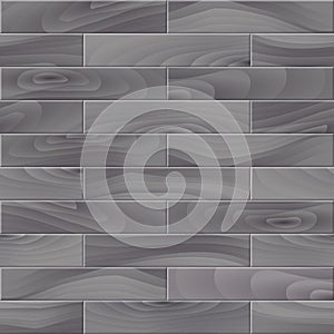 Realistic Dark Grey Wood seamless pattern. Wooden plank, textured board, grey floor or wall repeat texture. Vector print