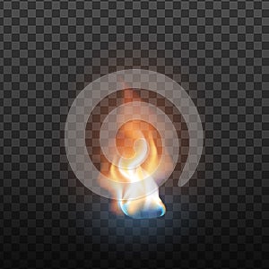 Realistic Design Burning Blaze Element Vector