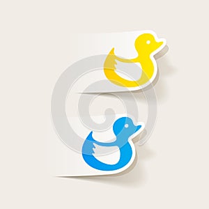 Realistic design element: duck