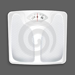 Realistic Detailed 3d Bathroom Weight Scale. Vector