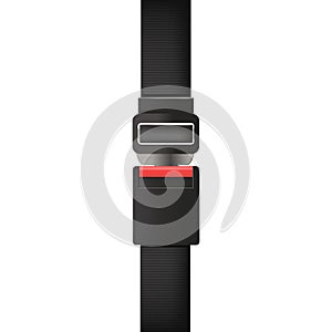 Realistic Detailed 3d Closed View Seatbelt. Vector