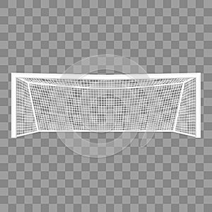 Realistic Detailed 3d Football Goal. Vector