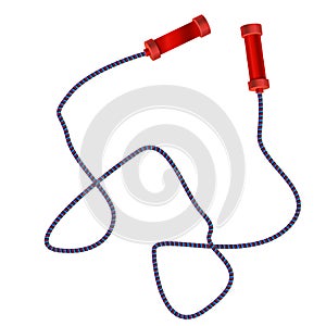 Realistic Detailed 3d Skipping Rope on a White. Vector