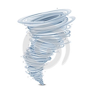 Realistic Detailed 3d Tornado or Hurricane. Vector