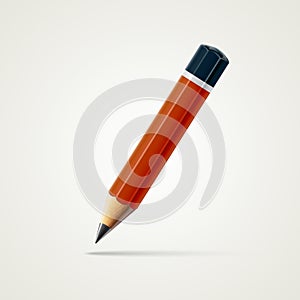 Realistic detailed sharpened pencil isolated on white background. Vector illustration EPS 10