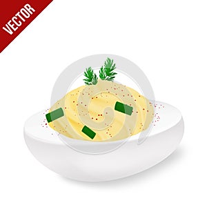 Realistic deviled egg