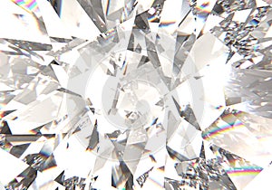 Realistic diamond texture close up, 3D illustration.