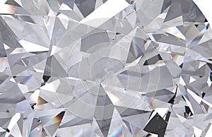 Realistic diamond texture close up, 3D render