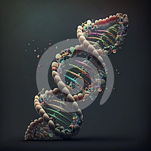 Realistic DNA illustration, 3d DNA illustration, High resolution DNA illustration, DNA, illustration, 3d illustration