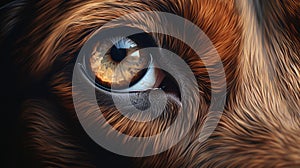 Realistic Dog Eye Hd Stock Image In The Style Of Cyril Rolando