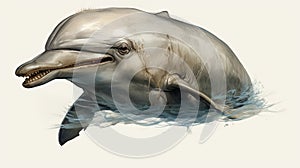 Realistic Dolphin Illustration With Creepy Undertones