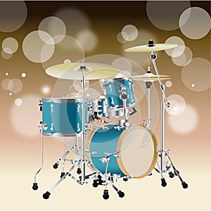 Realistic Drum kit Background 4