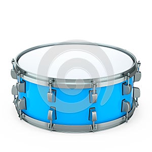 Realistic drum on white background. 3d render concept of musical instrument