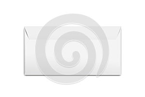 Realistic E65 Envelope Close Mockup Vector Object