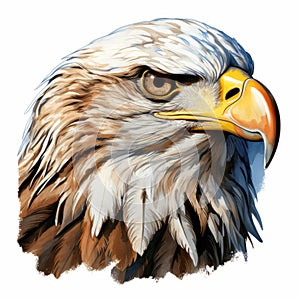 Realistic Eagle Face Painting: Detailed Sketching With Colorful Illustrations