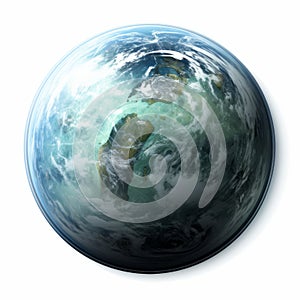 Realistic Earth Planet With Ocean And Clouds - Kepler-22b