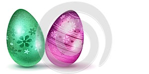 Realistic Easter eggs