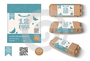 Realistic Eggs Package Mockup