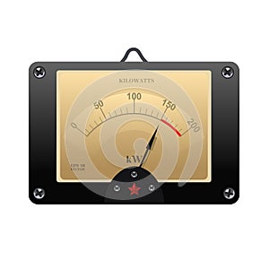 Realistic electronic analog VU signal meter