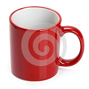 Realistic Empty Red Coffee Mug