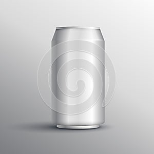 Realistic energy drink can mockup design template