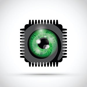 Realistic eyeball on a microchip