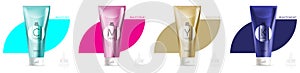 Realistic face or body care cosmetic product set