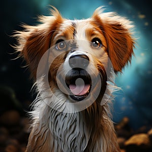 Realistic Fantasy Artwork: Smiling Dog In 8k Resolution