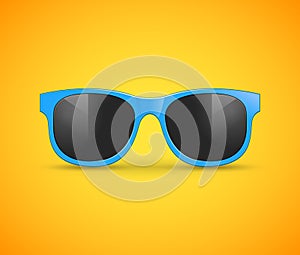 Realistic fashion sunglasses isolated design. Retro style vector sunglasses