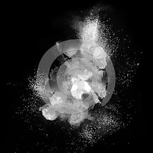 Realistic fiery explosion