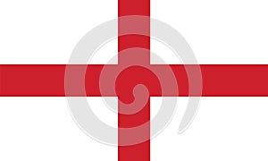 Realistic flag of England. Suitable for history textbooks and atlases.Europe.