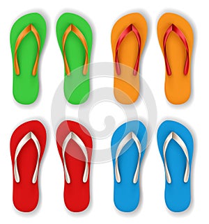 Realistic flip flop set